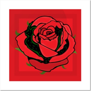 Red Rose Posters and Art